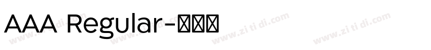 AAA Regular字体转换